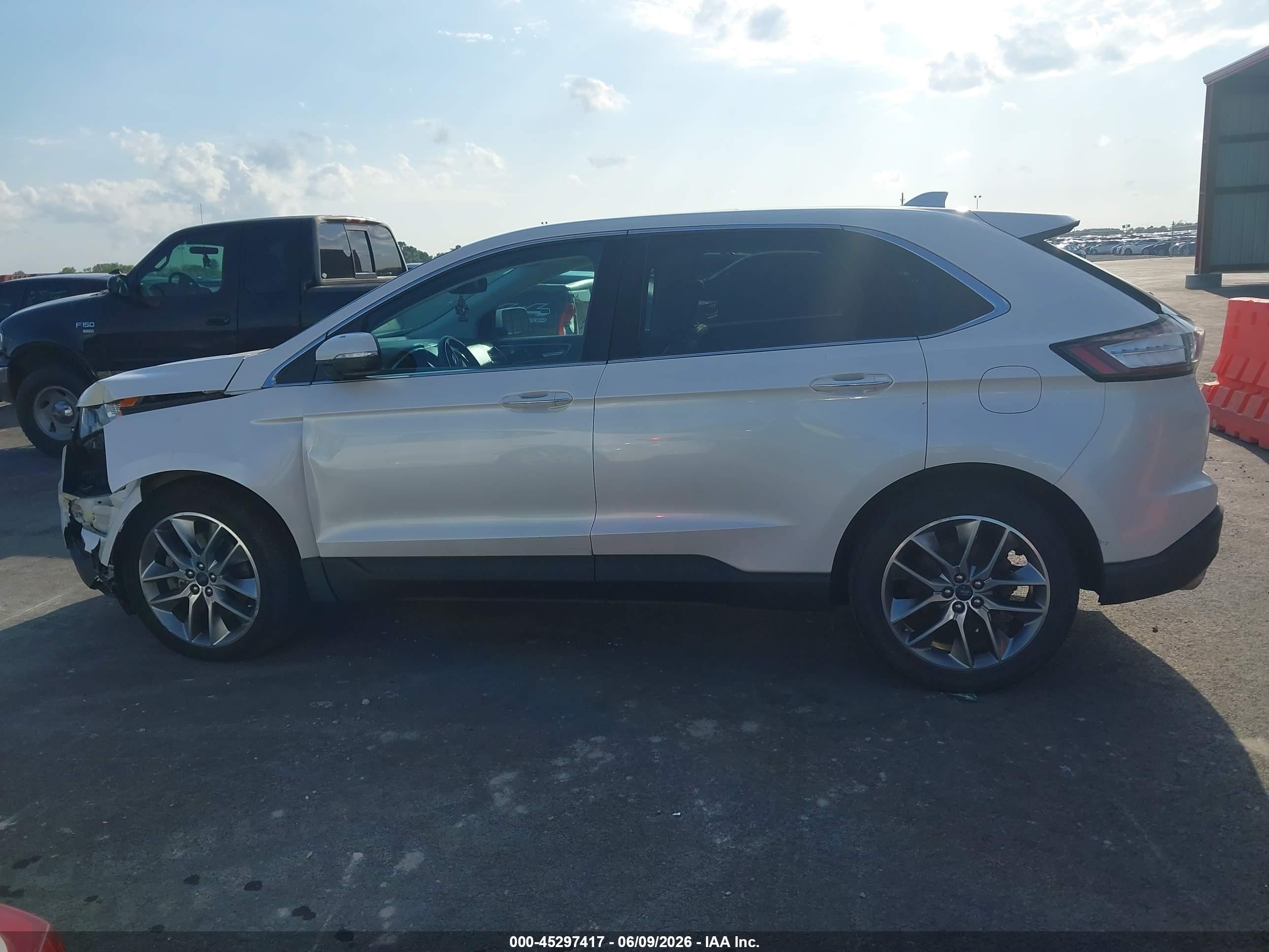2015 Ford Edge Titanium White vin: 2FMTK4K80FBC19044