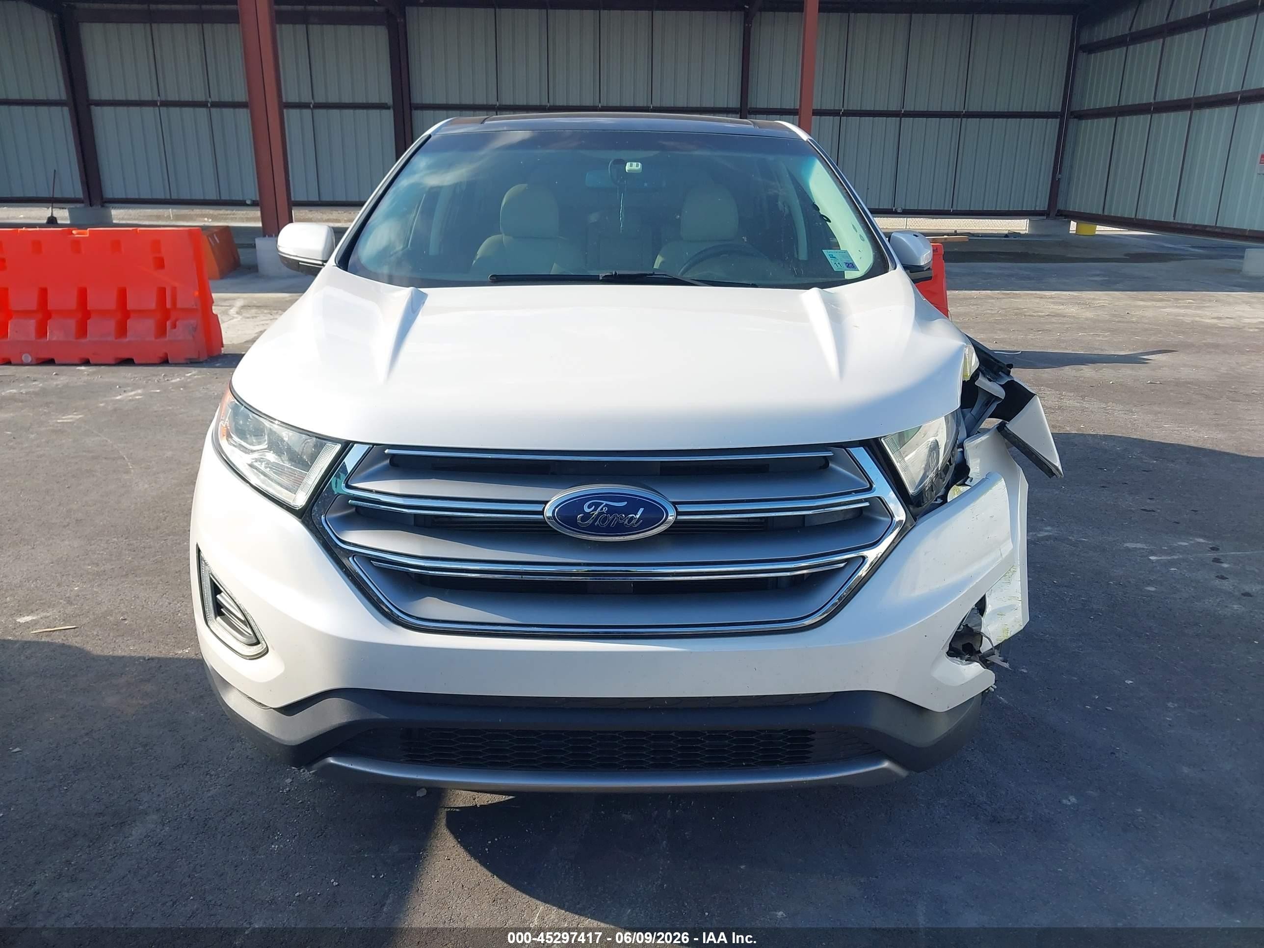 2015 Ford Edge Titanium White vin: 2FMTK4K80FBC19044