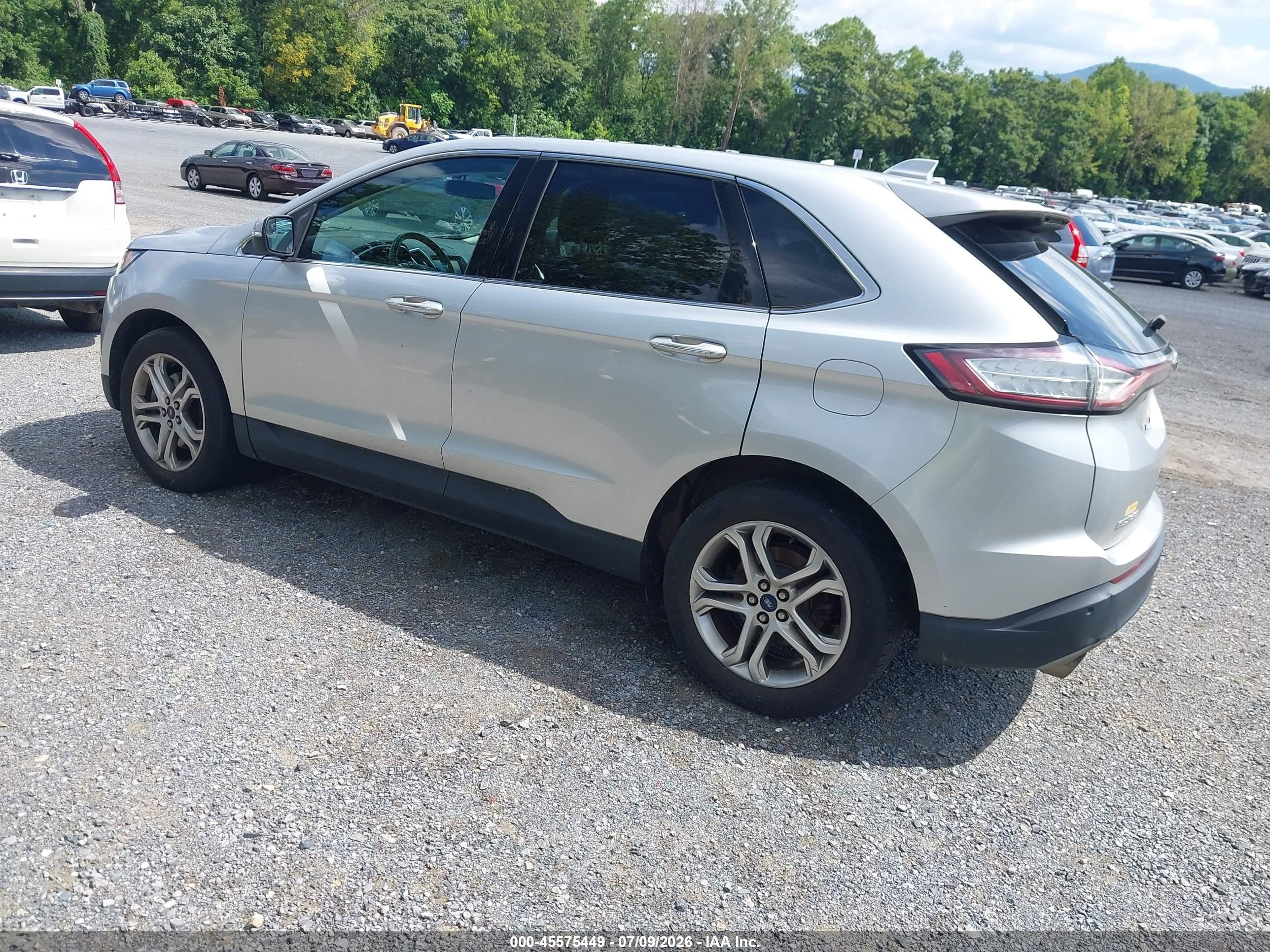 2015 Ford Edge Titanium Серебряный vin: 2FMTK4K81FBB52339