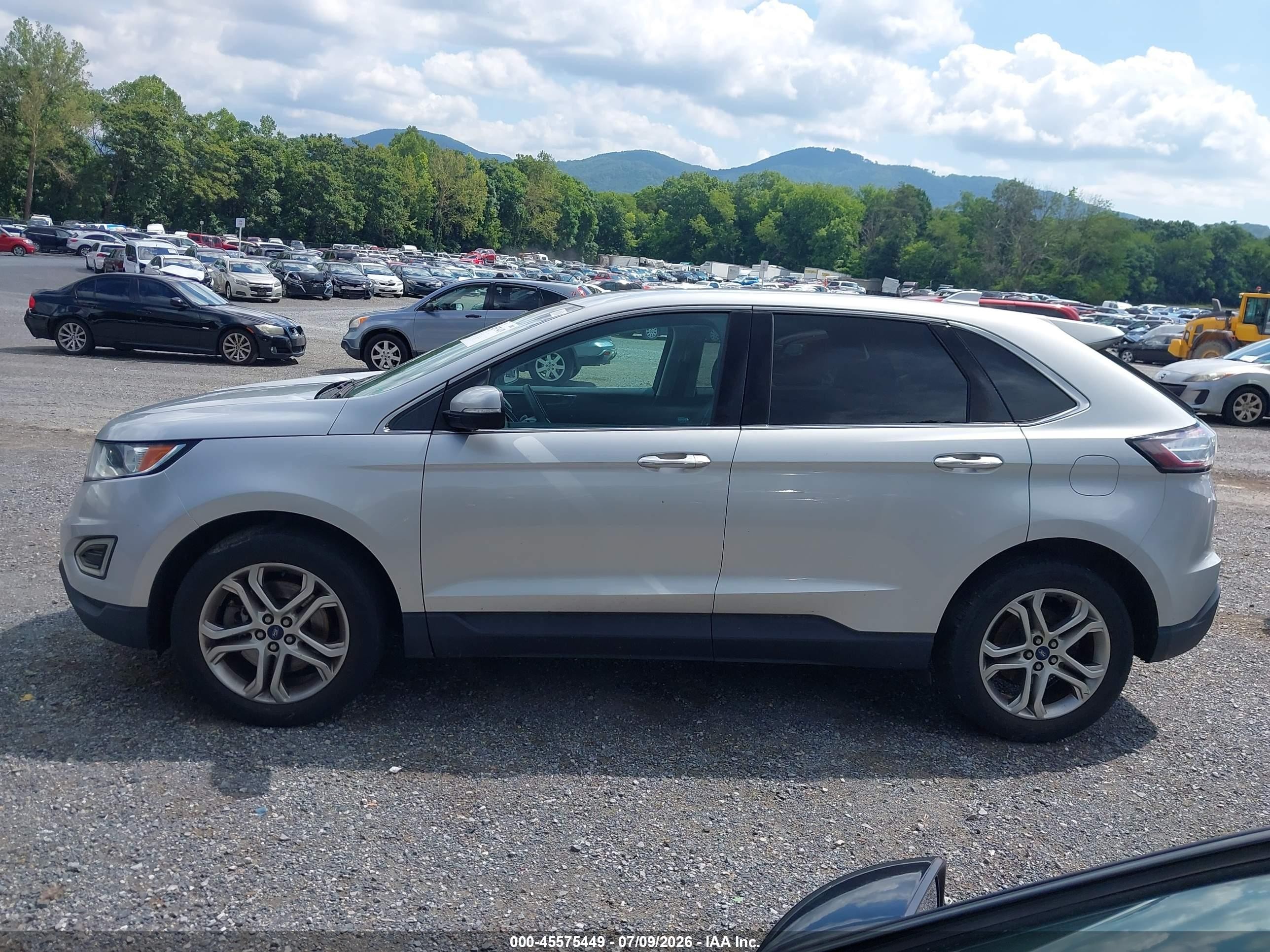 2015 Ford Edge Titanium Серебряный vin: 2FMTK4K81FBB52339