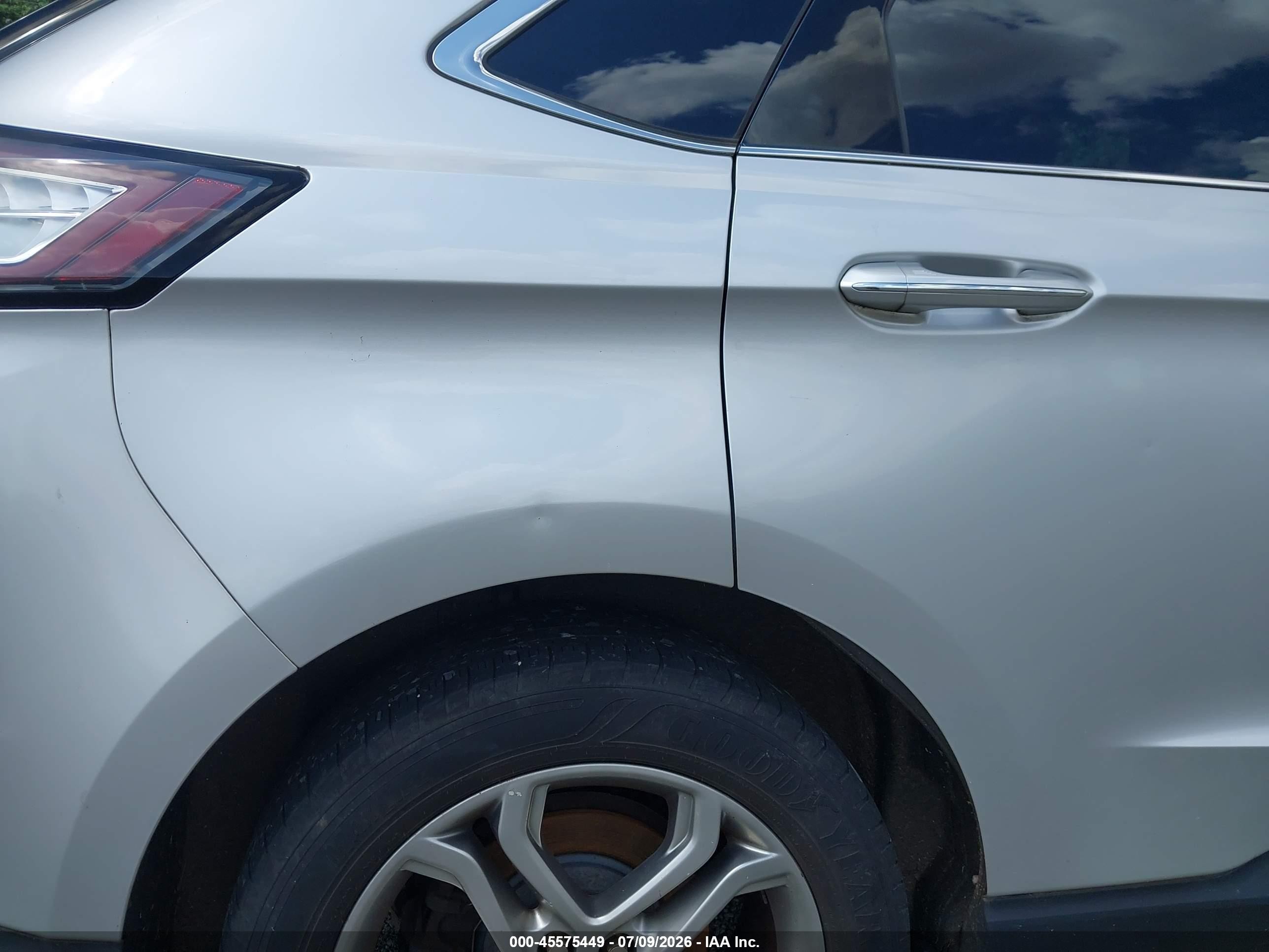2015 Ford Edge Titanium Серебряный vin: 2FMTK4K81FBB52339