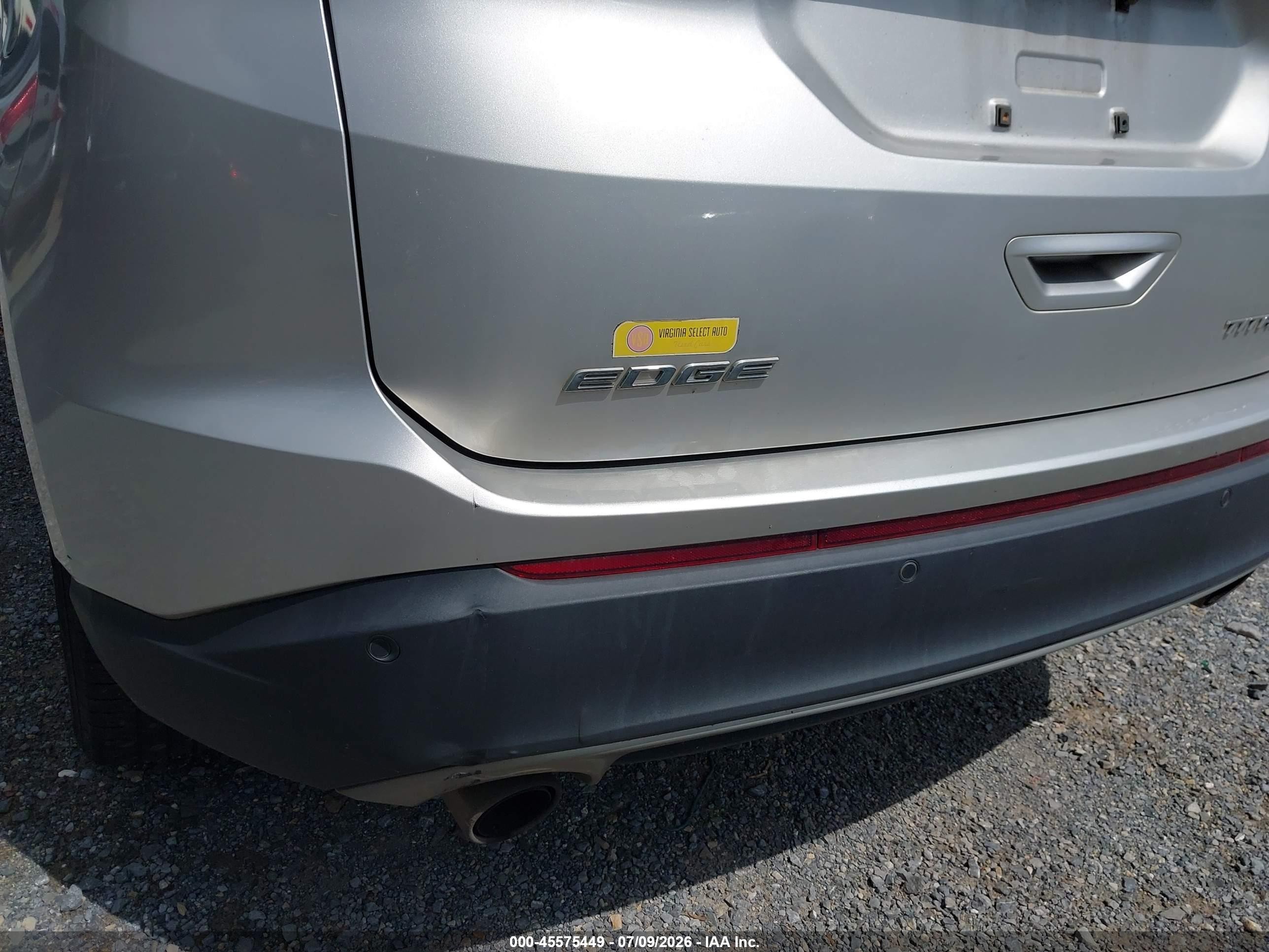 2015 Ford Edge Titanium Серебряный vin: 2FMTK4K81FBB52339