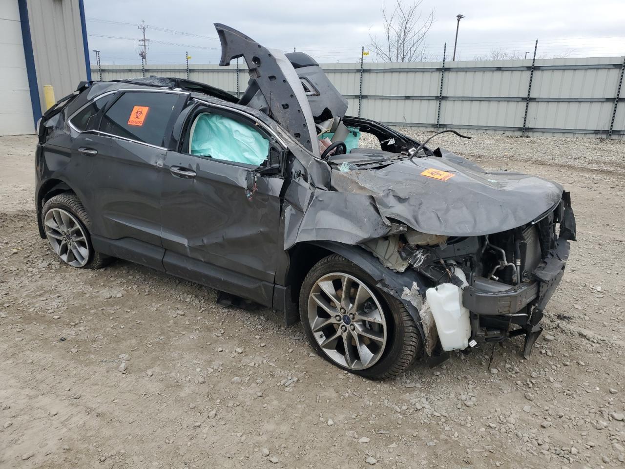 2015 Ford Edge Titanium Gray vin: 2FMTK4K81FBB64832