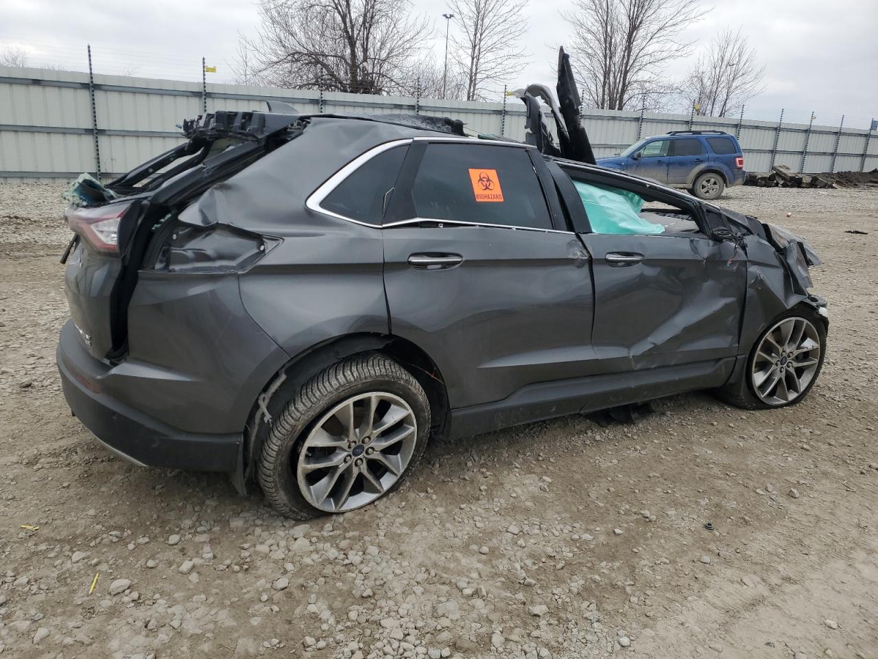 2015 Ford Edge Titanium Gray vin: 2FMTK4K81FBB64832