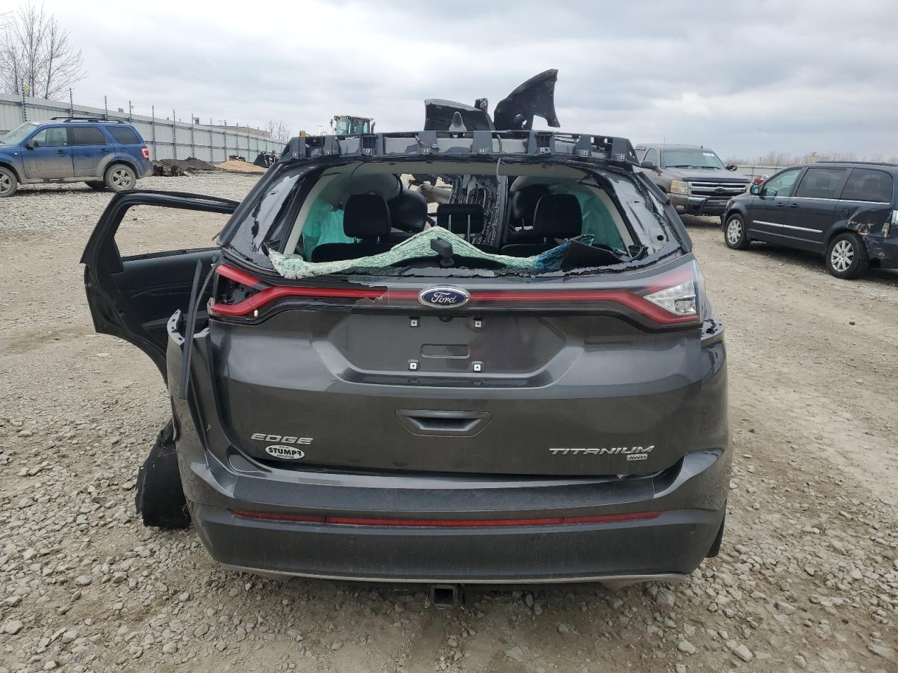 2015 Ford Edge Titanium Gray vin: 2FMTK4K81FBB64832