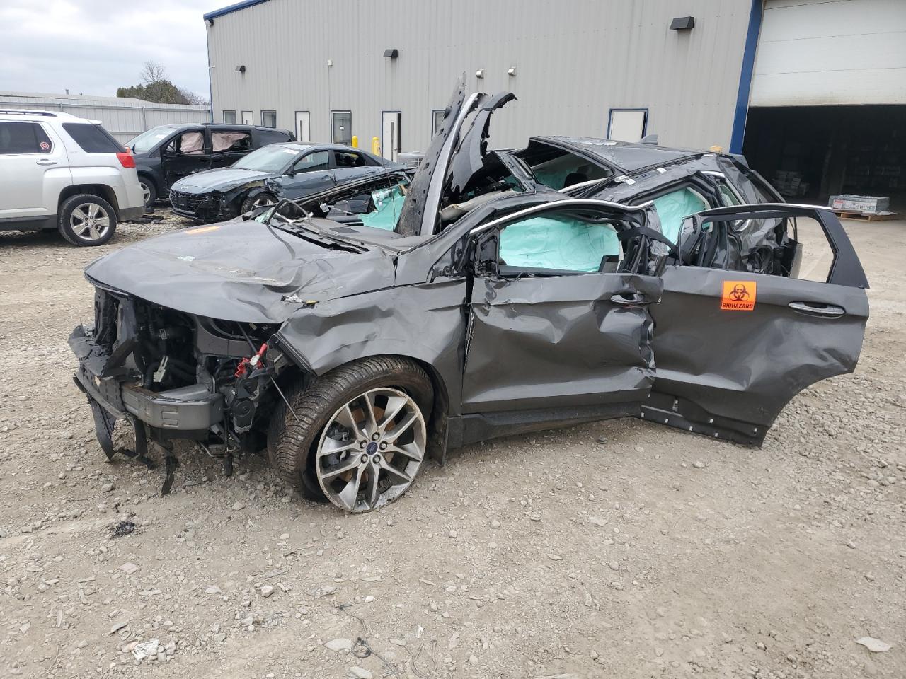 2015 Ford Edge Titanium Gray vin: 2FMTK4K81FBB64832