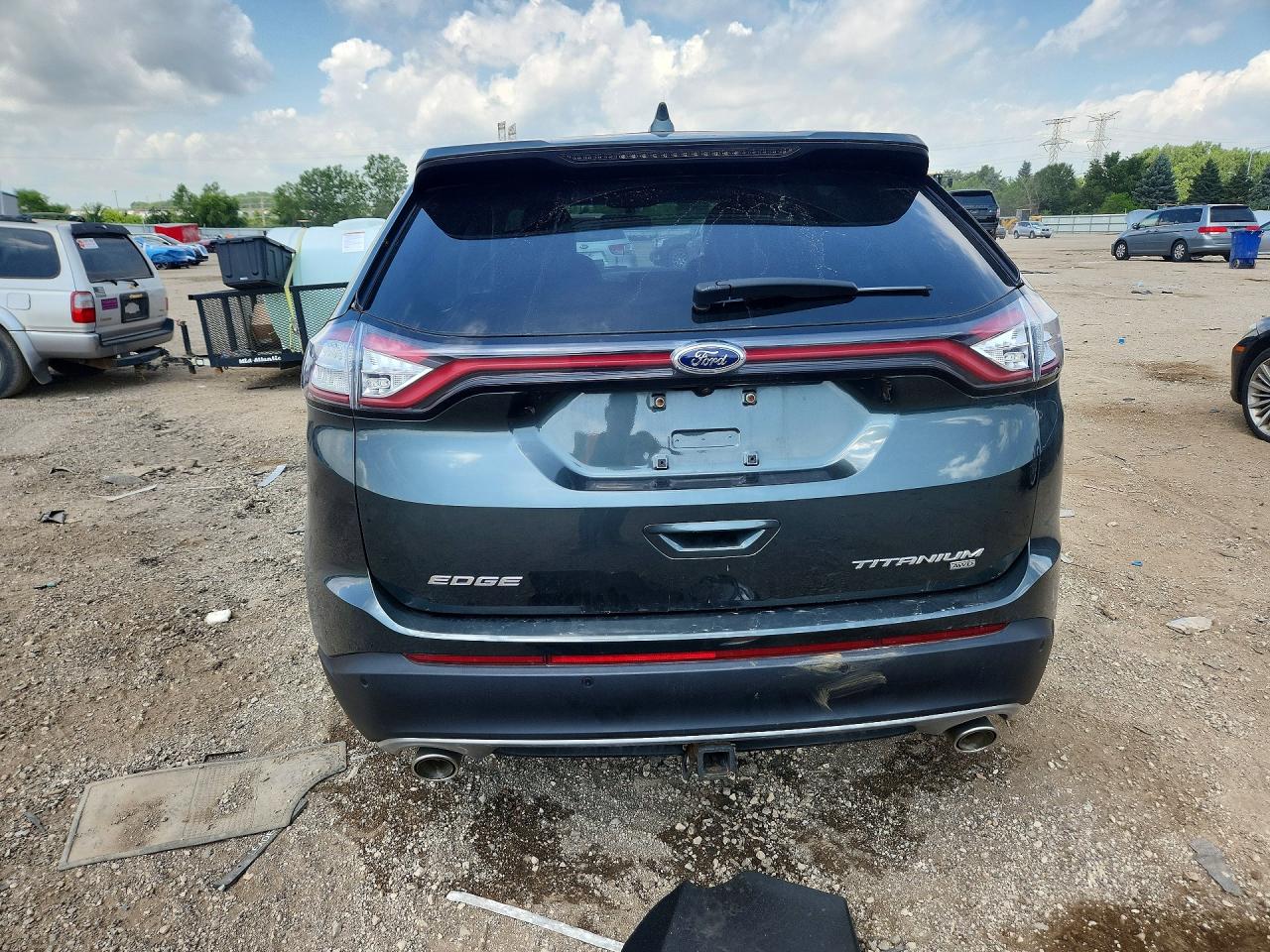 2015 Ford Edge Titanium Green vin: 2FMTK4K82FBB30253