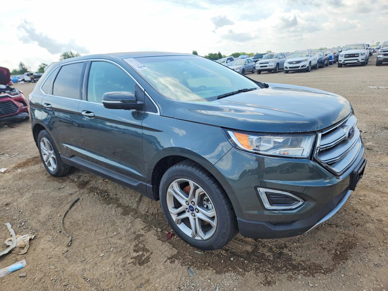 2015 Ford Edge Titanium Green vin: 2FMTK4K82FBB30253