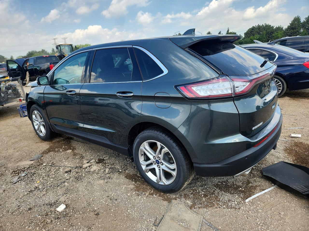2015 Ford Edge Titanium Green vin: 2FMTK4K82FBB30253