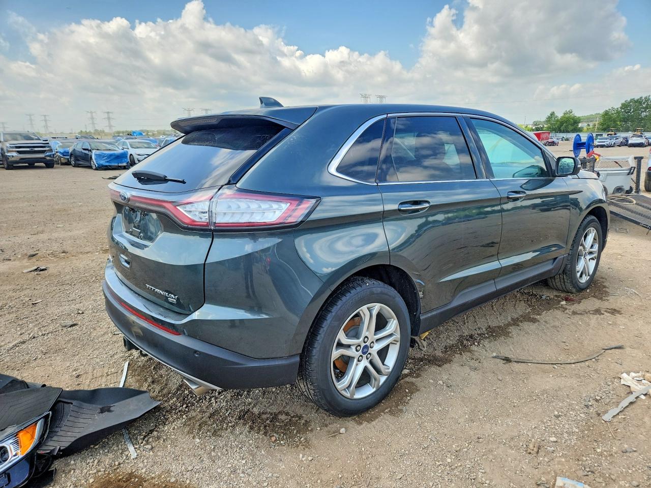 2015 Ford Edge Titanium Green vin: 2FMTK4K82FBB30253