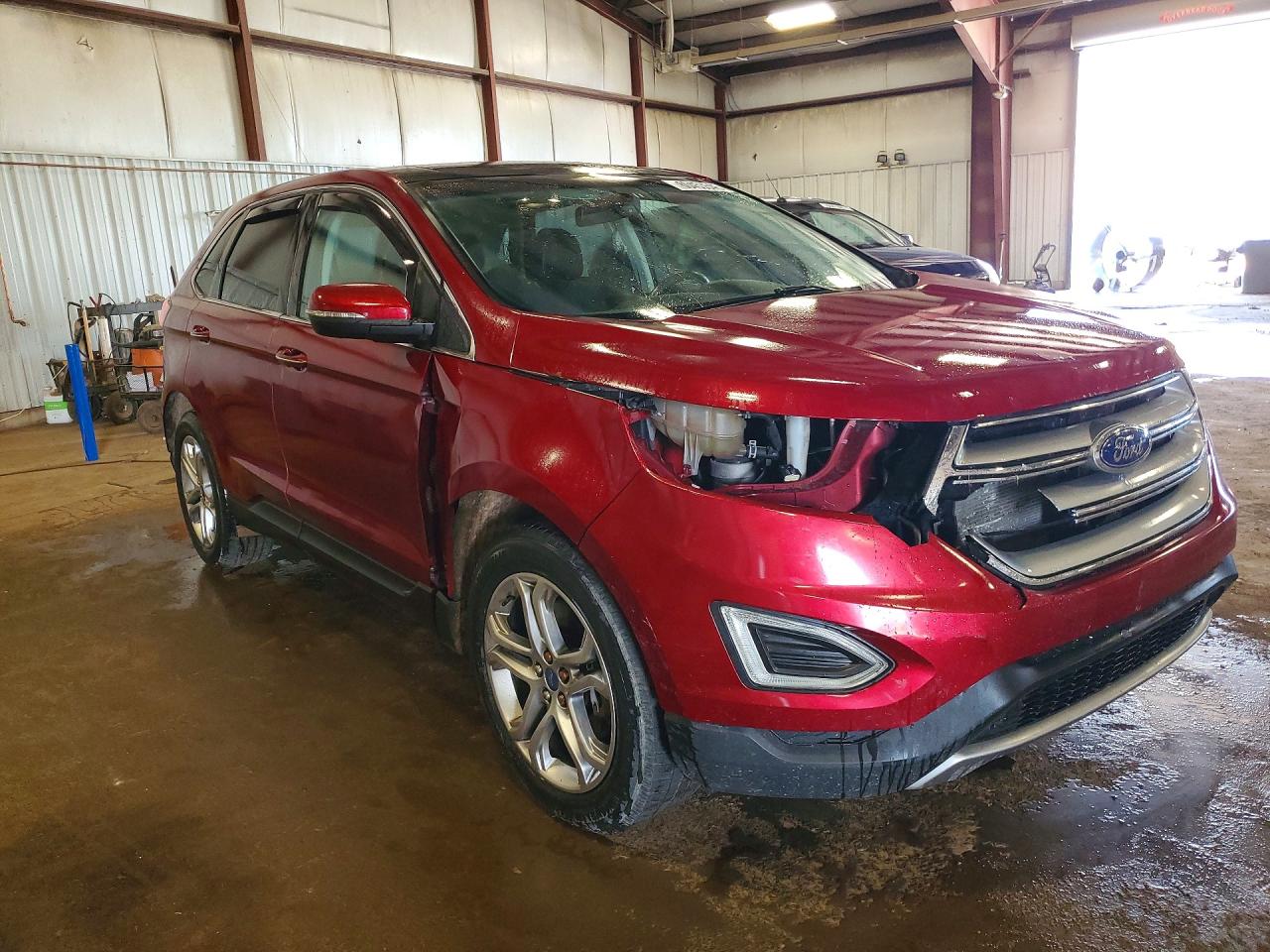 2015 Ford Edge Titanium Red vin: 2FMTK4K82FBC31583