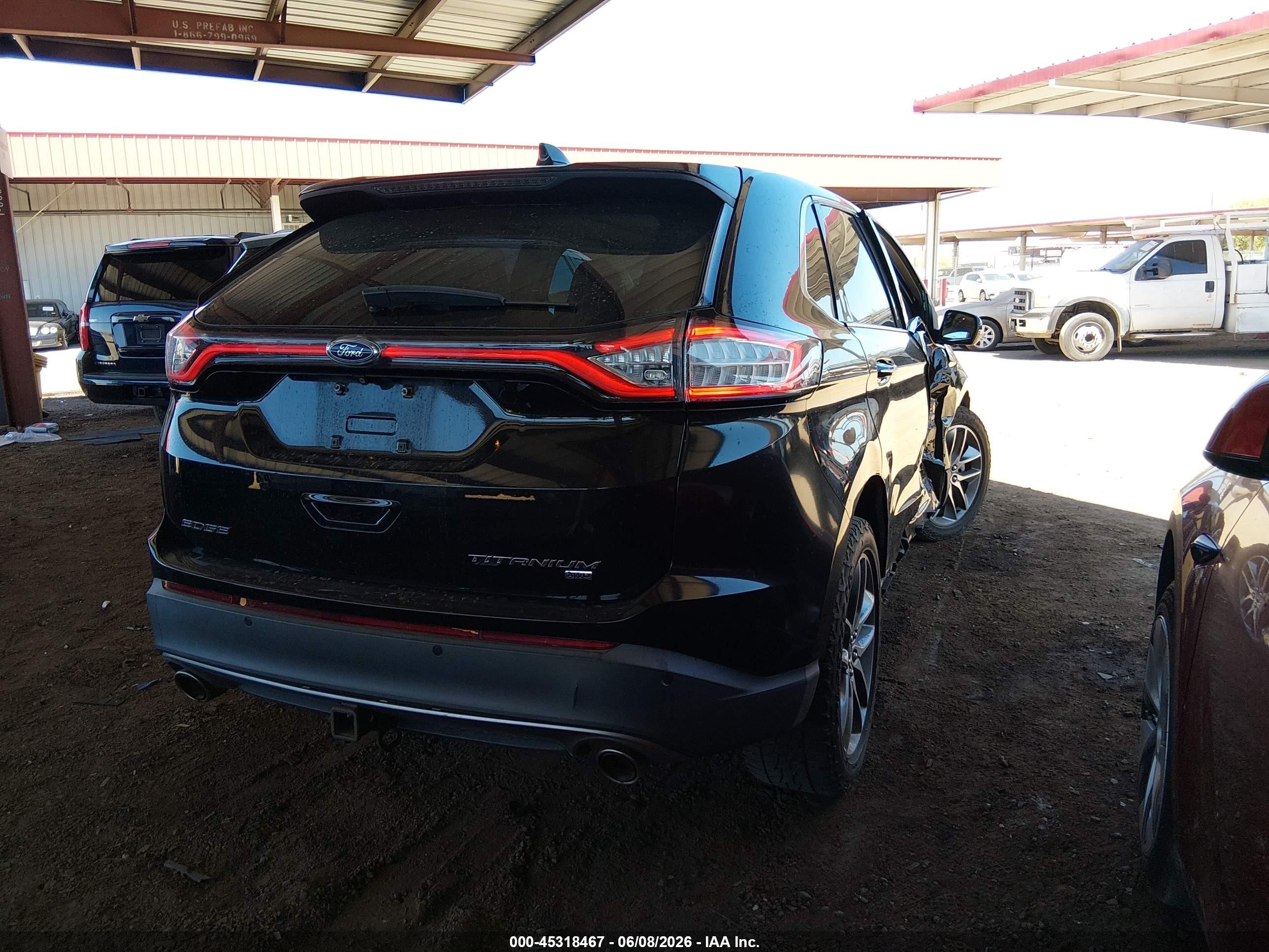 2015 Ford Edge Titanium Black vin: 2FMTK4K84FBC15000