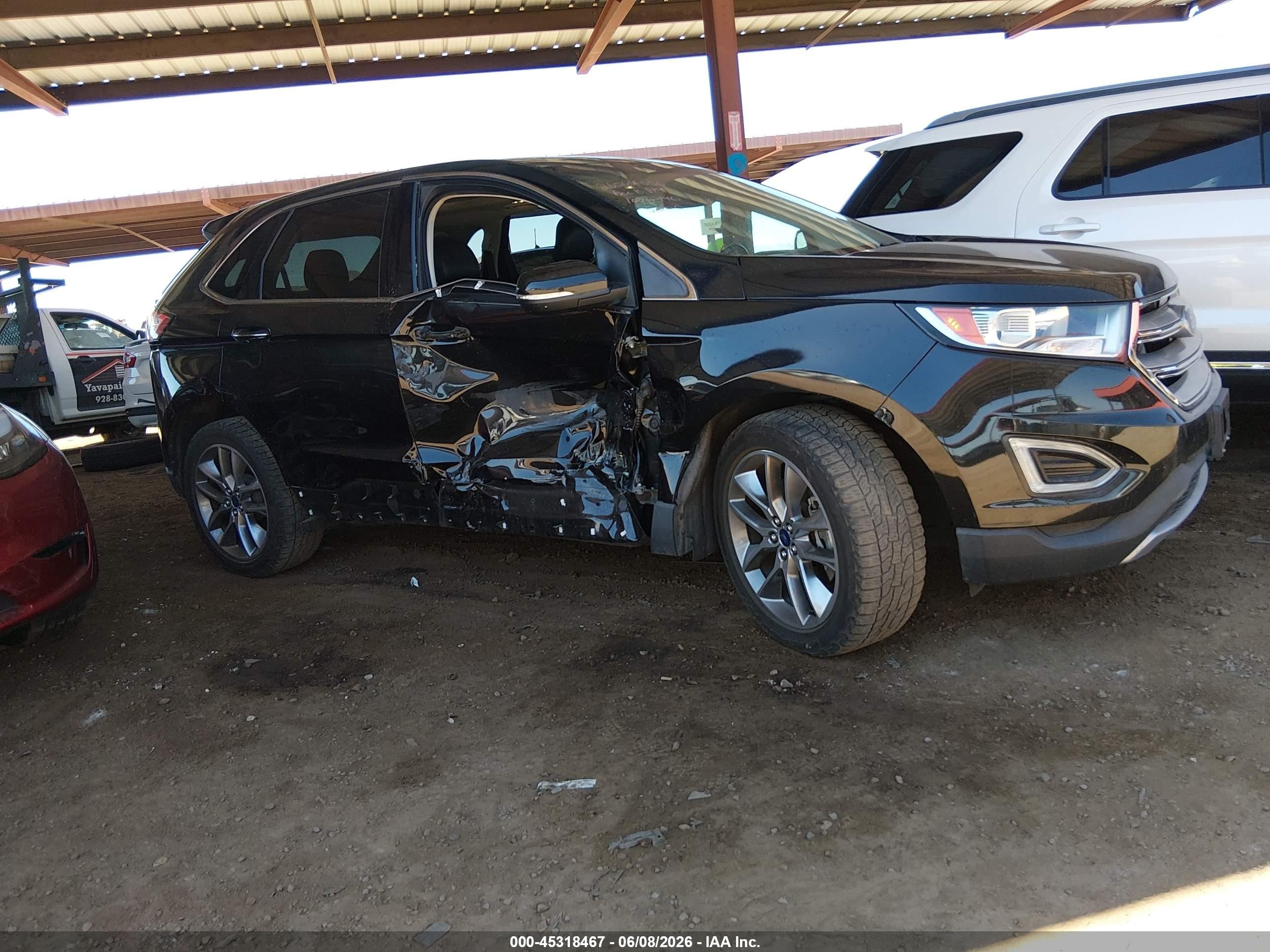 2015 Ford Edge Titanium Black vin: 2FMTK4K84FBC15000