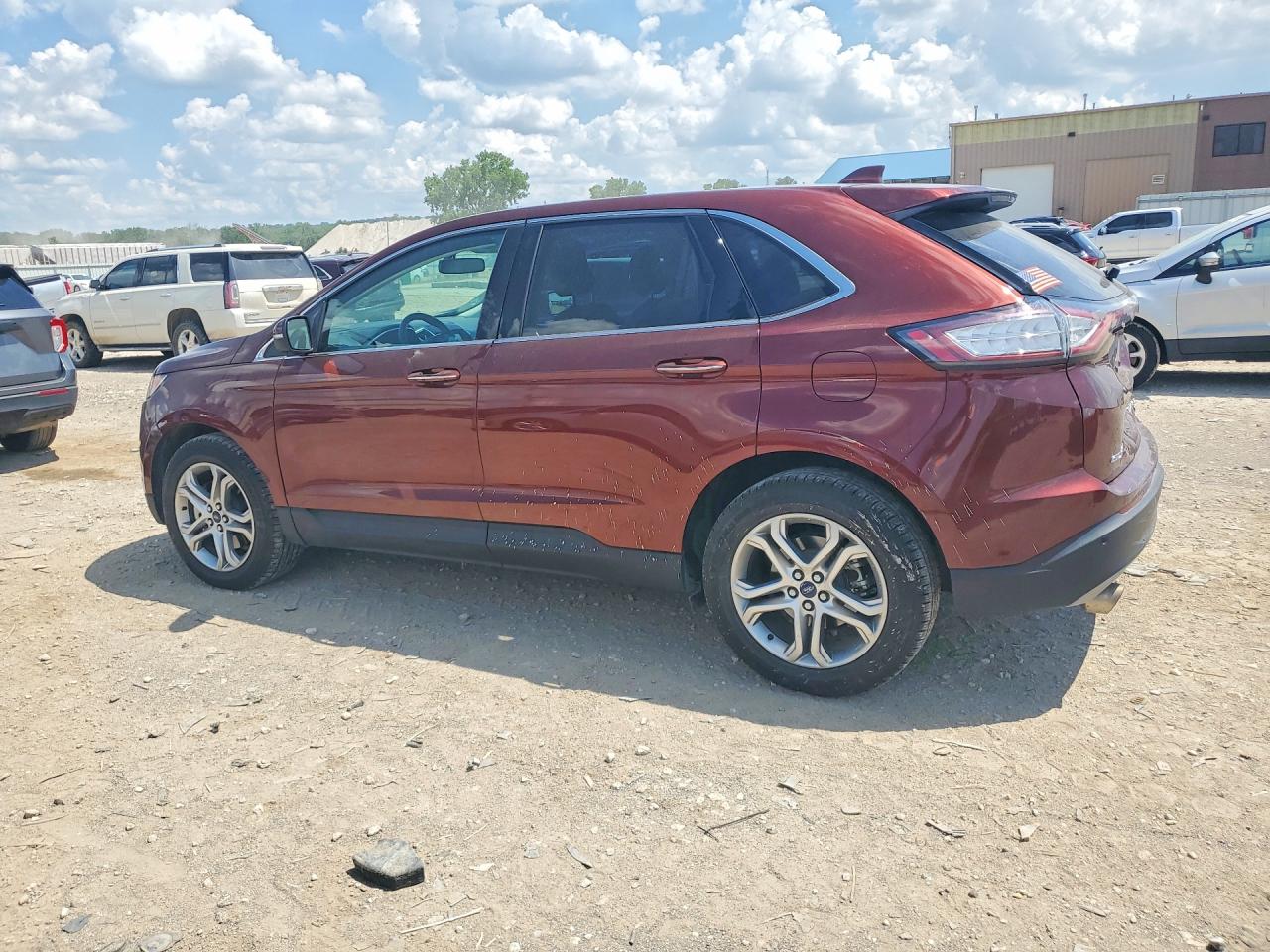 2015 Ford Edge Titanium Burgundy vin: 2FMTK4K85FBB66728