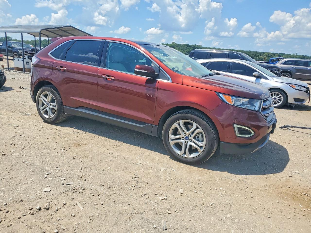 2015 Ford Edge Titanium Burgundy vin: 2FMTK4K85FBB66728