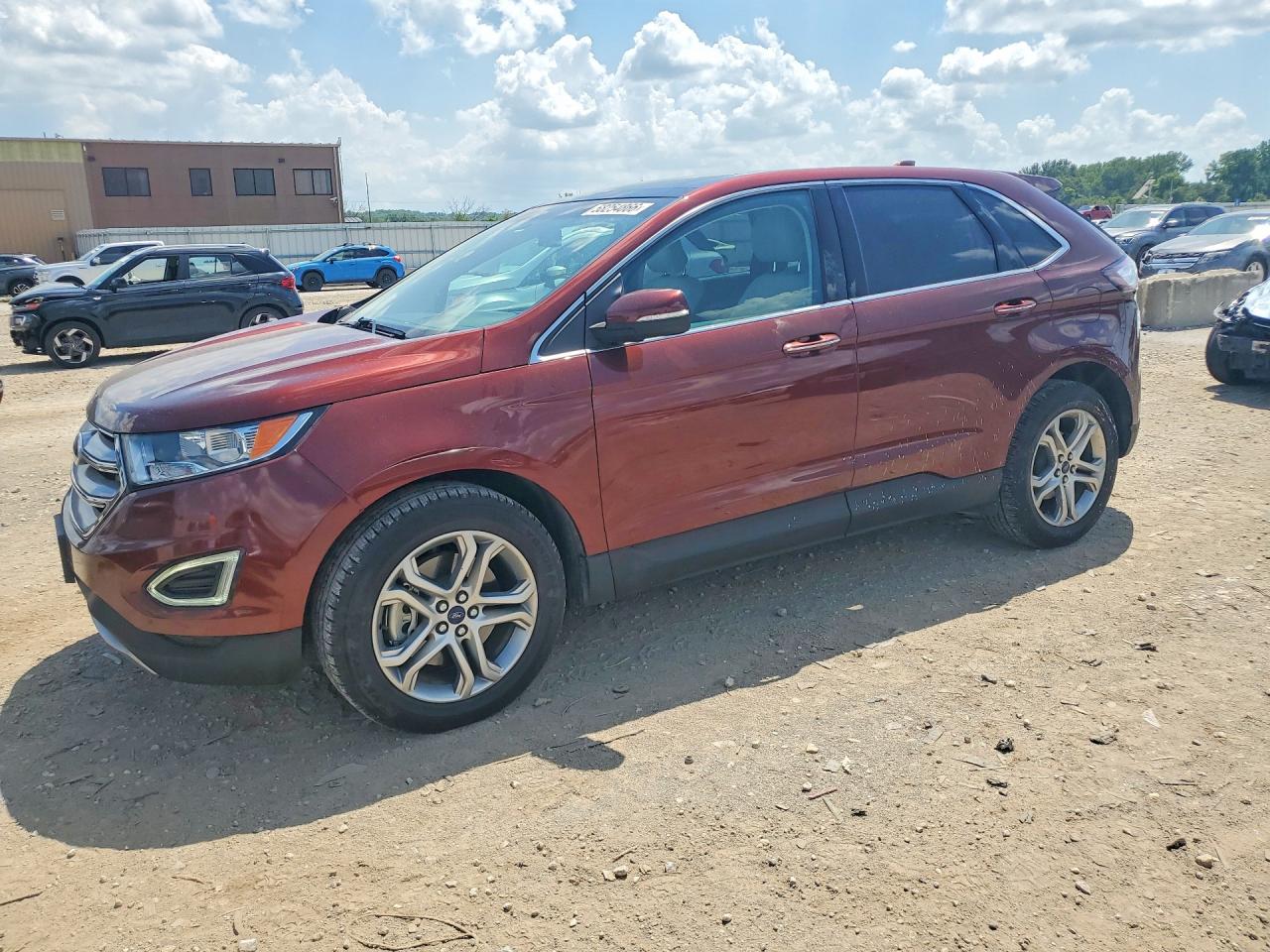 2015 Ford Edge Titanium Бордовый vin: 2FMTK4K85FBB66728