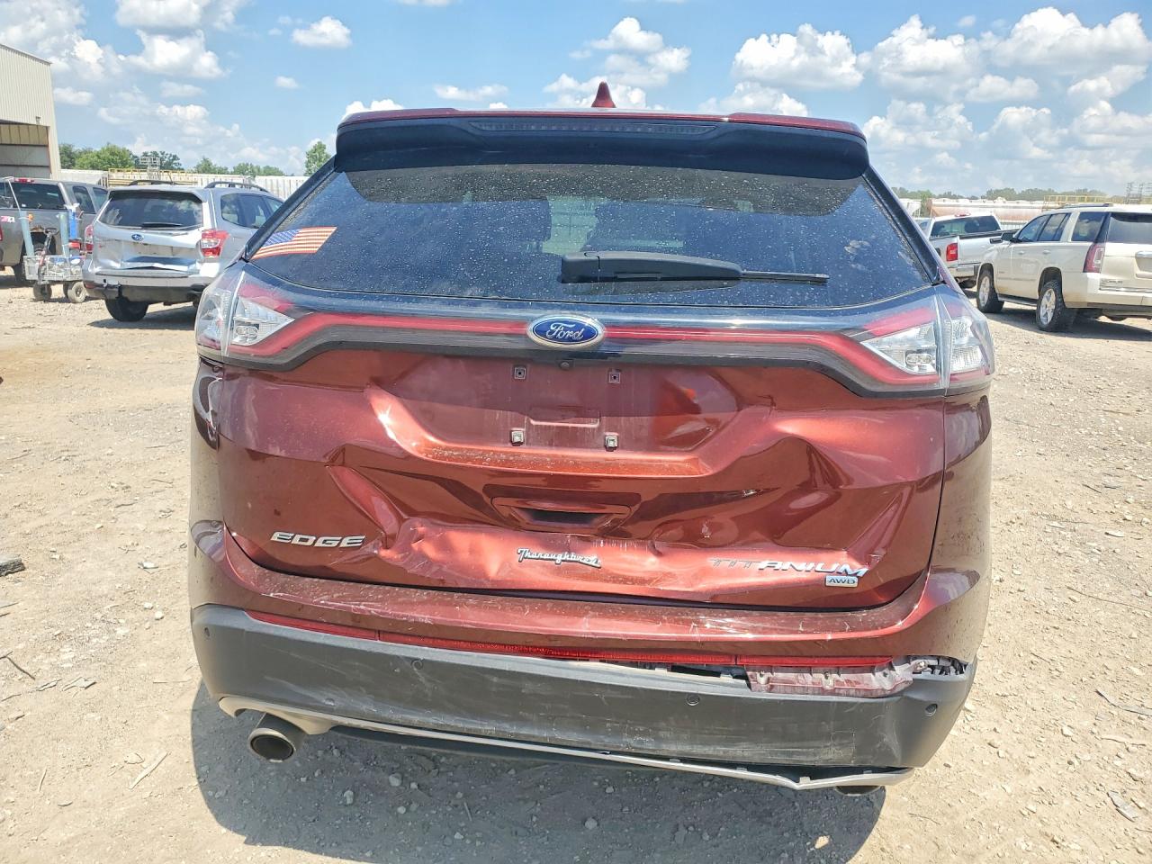 2015 Ford Edge Titanium Burgundy vin: 2FMTK4K85FBB66728