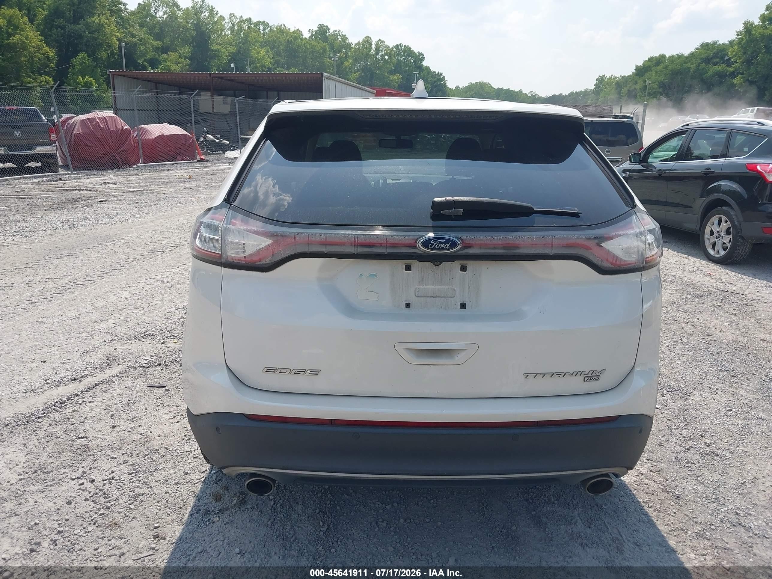 2015 Ford Edge Titanium White vin: 2FMTK4K86FBB41577