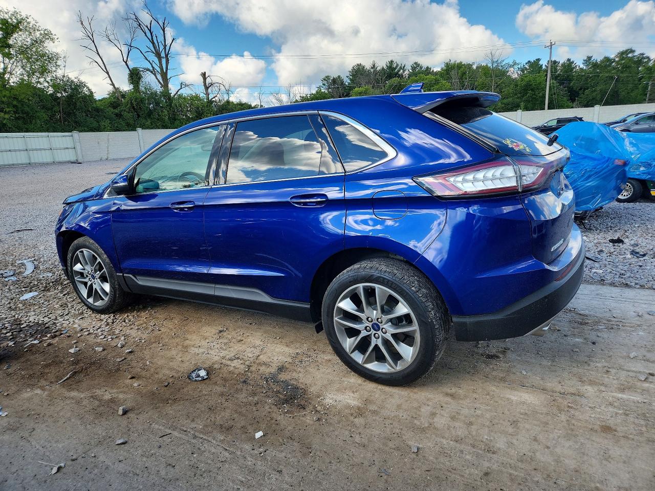 2015 Ford Edge Titanium Blue vin: 2FMTK4K86FBB88527