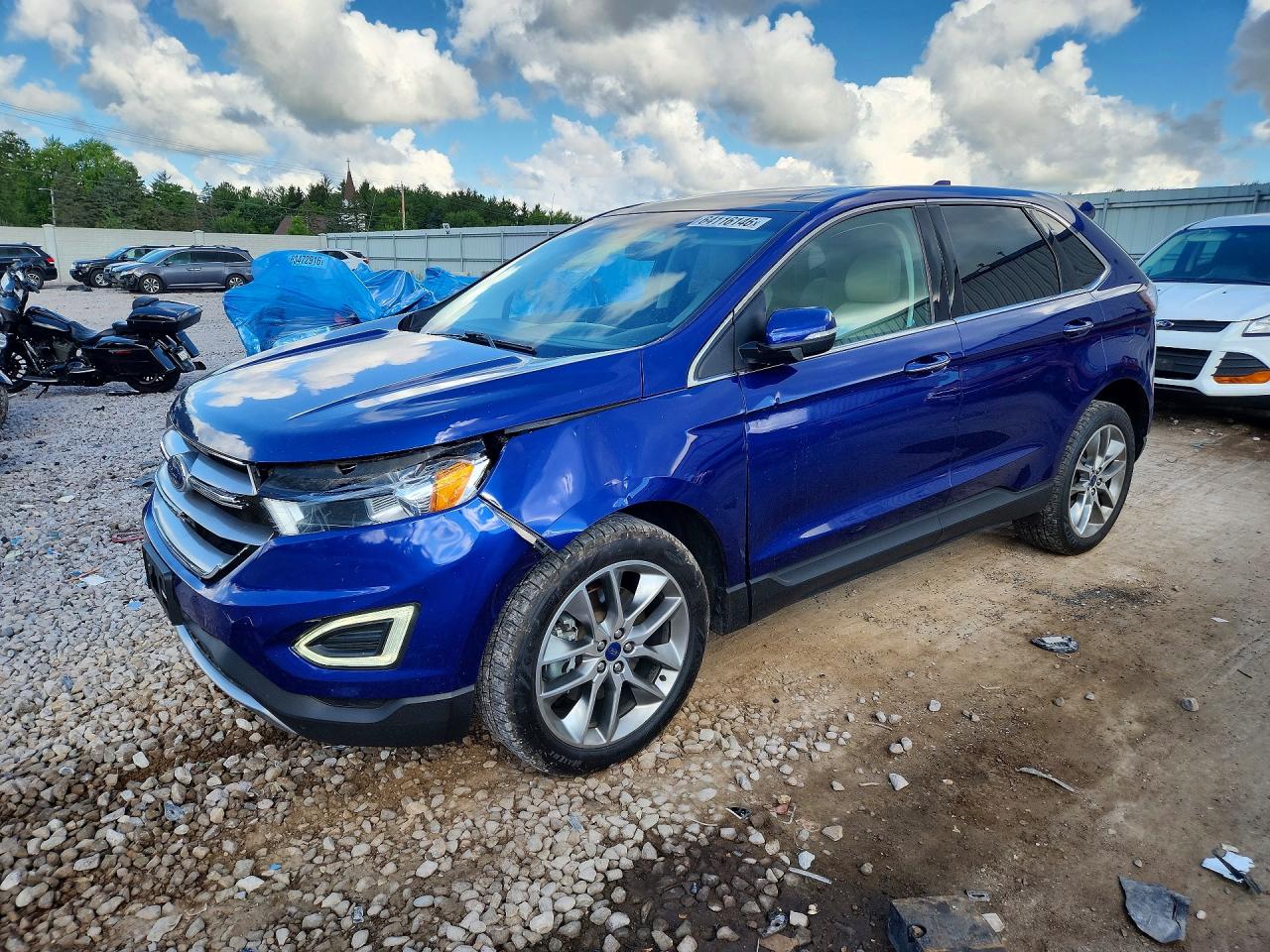 2015 Ford Edge Titanium Blue vin: 2FMTK4K86FBB88527