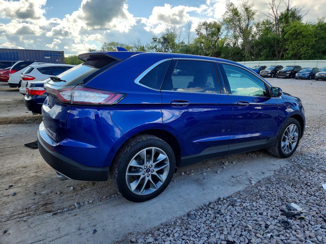 2015 Ford Edge Titanium Blue vin: 2FMTK4K86FBB88527