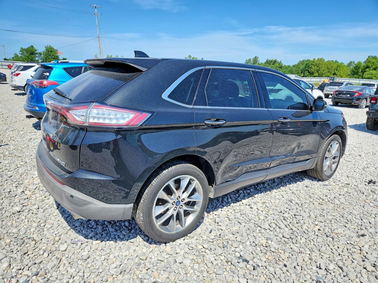 2015 Ford Edge Black vin: 2FMTK4K86FBC25463