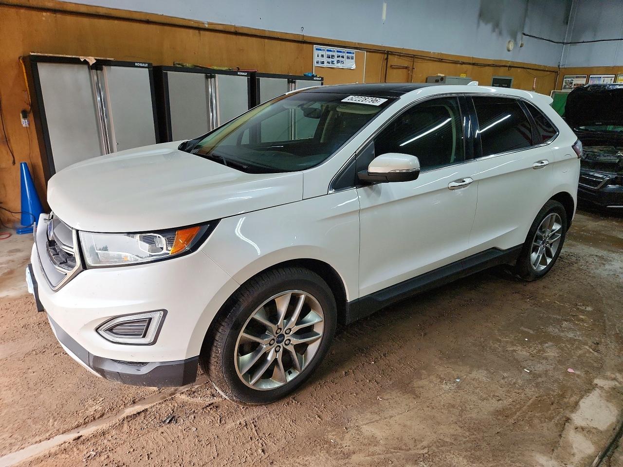 2015 Ford Edge Titanium White vin: 2FMTK4K87FBB37859