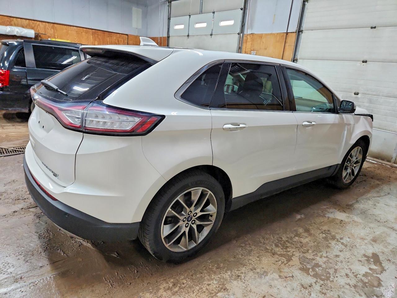 2015 Ford Edge Titanium White vin: 2FMTK4K87FBB37859