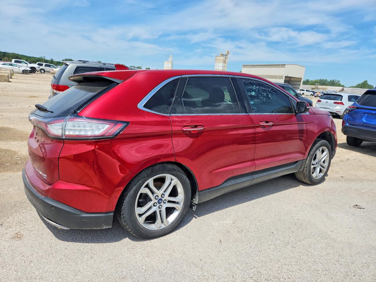 2015 Ford Edge Titanium Red vin: 2FMTK4K87FBC39548
