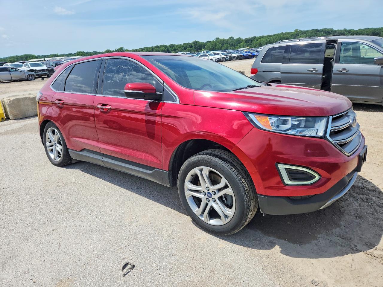 2015 Ford Edge Titanium Red vin: 2FMTK4K87FBC39548