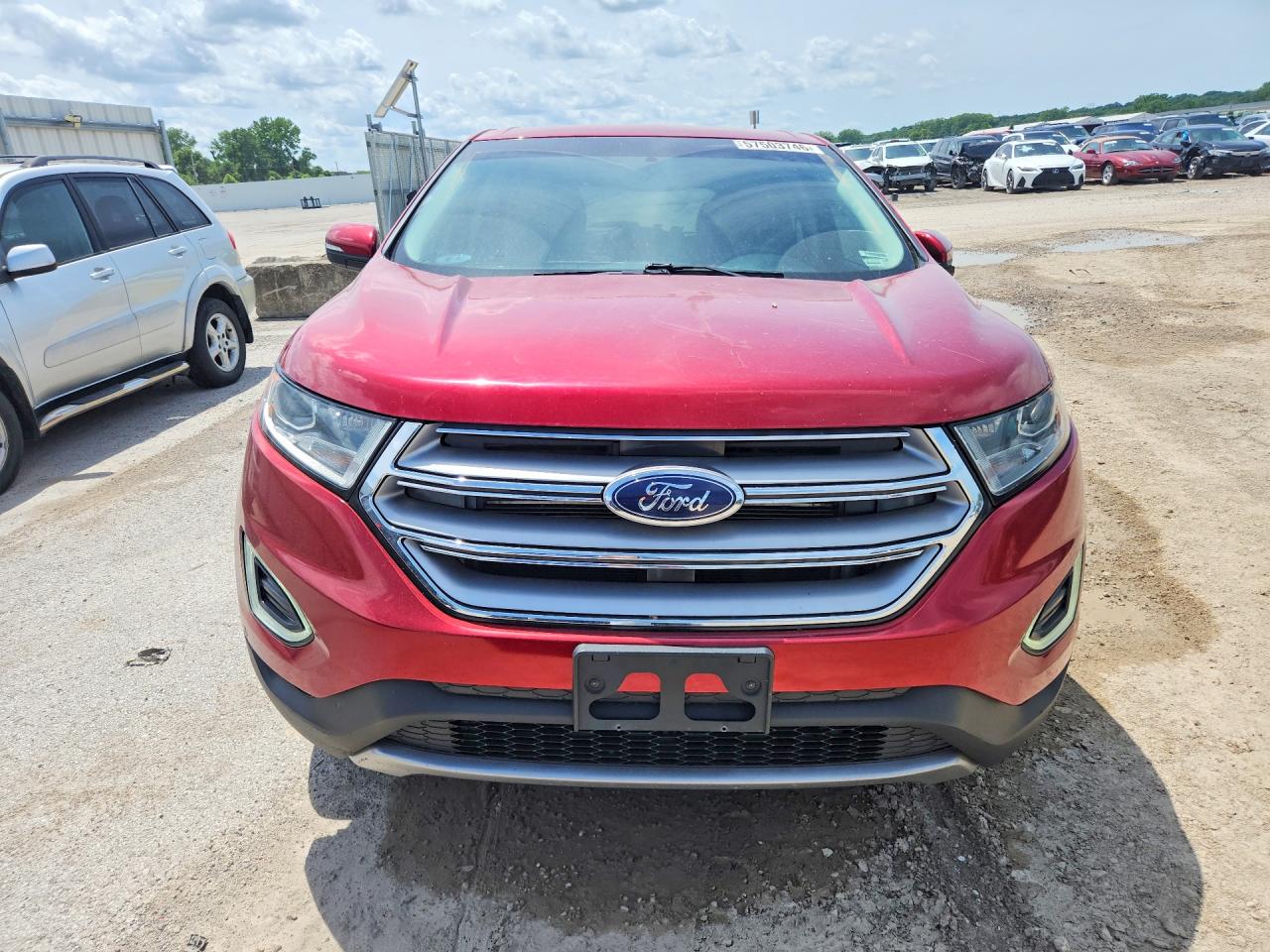 2015 Ford Edge Titanium Red vin: 2FMTK4K87FBC39548