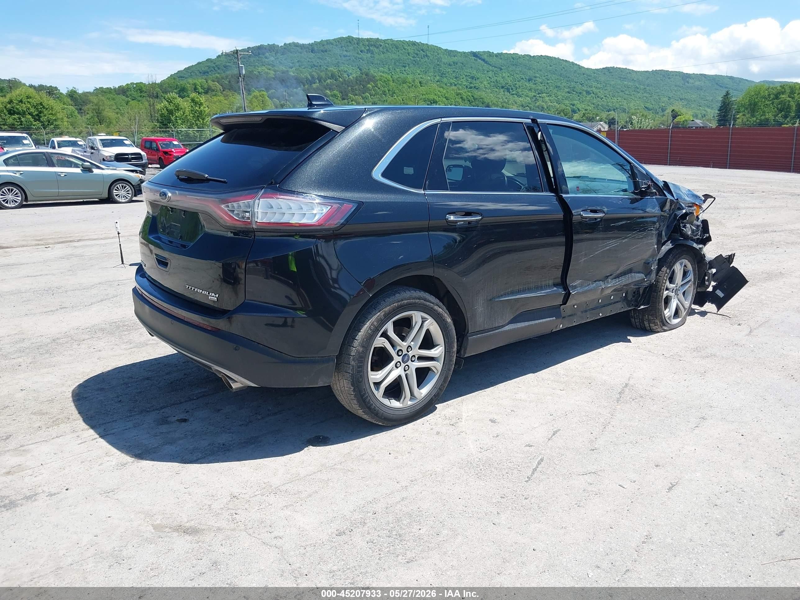 2015 Ford Edge Titanium Black vin: 2FMTK4K88FBB52516