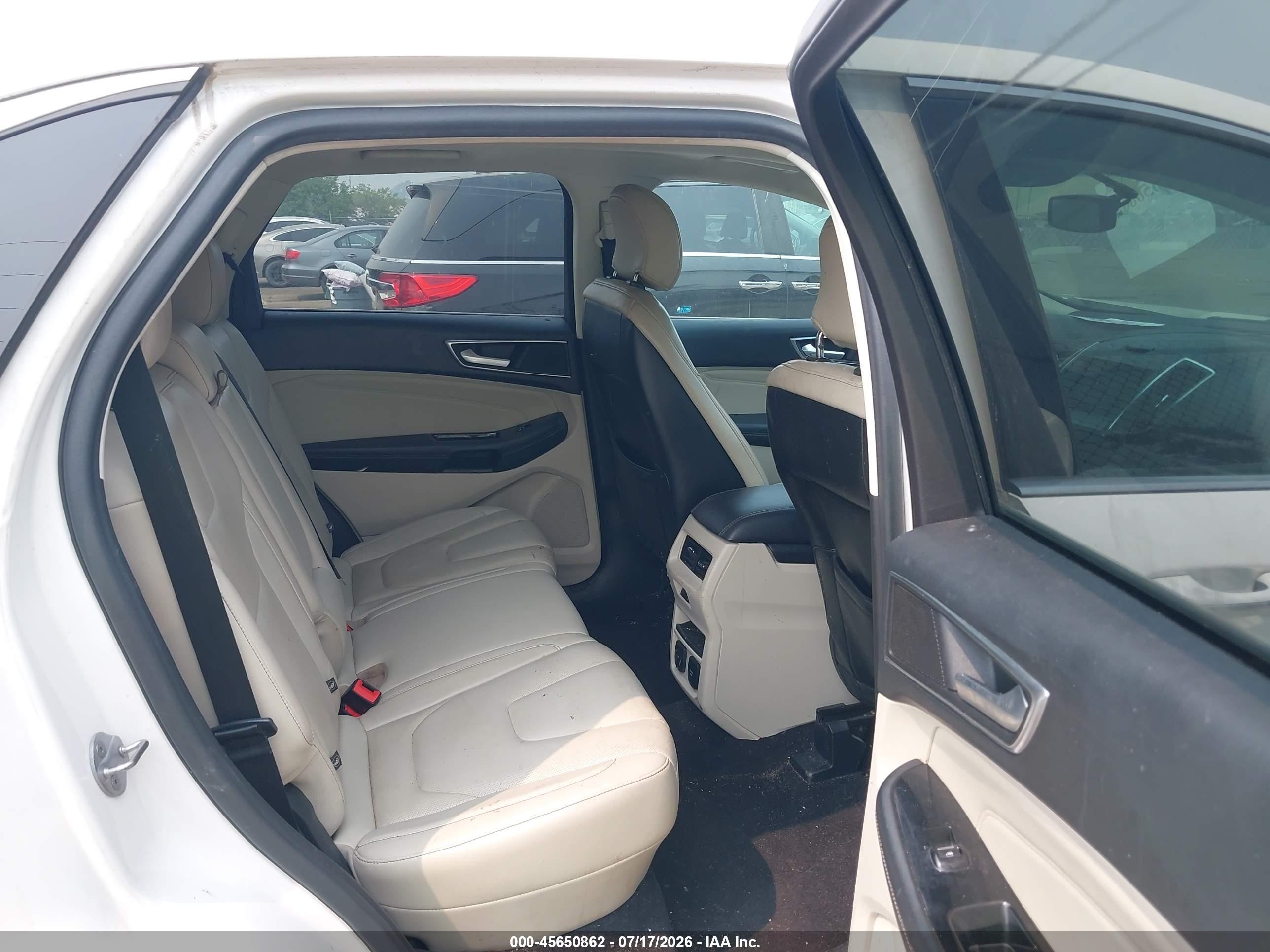 2015 Ford Edge Titanium White vin: 2FMTK4K89FBC01531