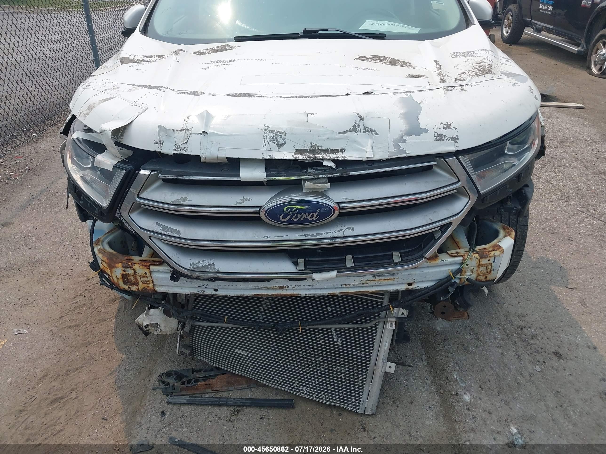 2015 Ford Edge Titanium White vin: 2FMTK4K89FBC01531