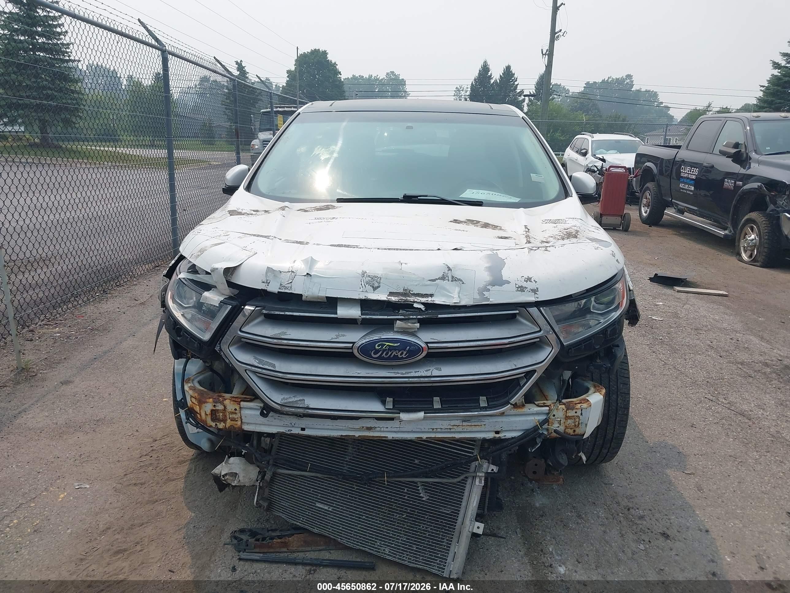 2015 Ford Edge Titanium White vin: 2FMTK4K89FBC01531