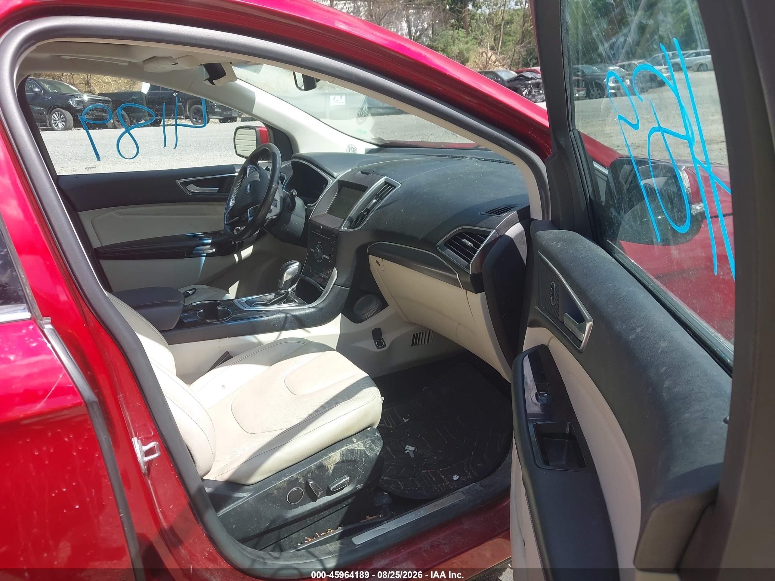 2015 Ford Edge Titanium Red vin: 2FMTK4K8XFBB44627