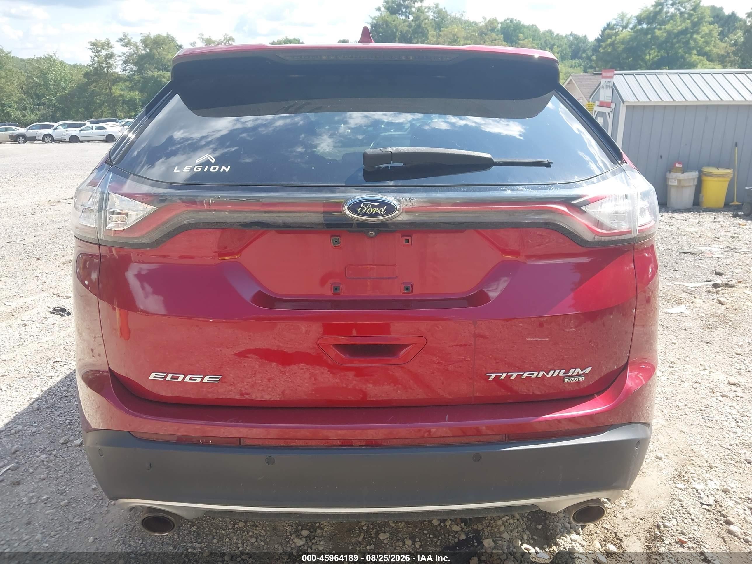 2015 Ford Edge Titanium Red vin: 2FMTK4K8XFBB44627