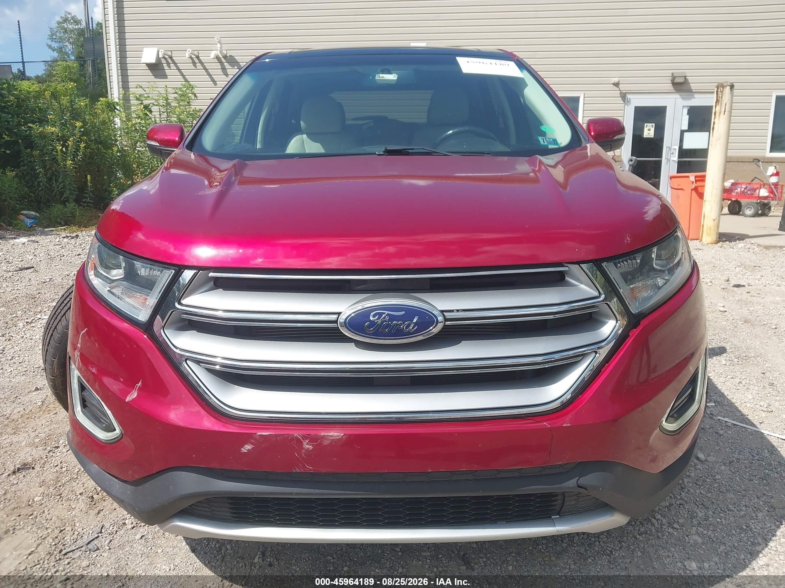 2015 Ford Edge Titanium Red vin: 2FMTK4K8XFBB44627
