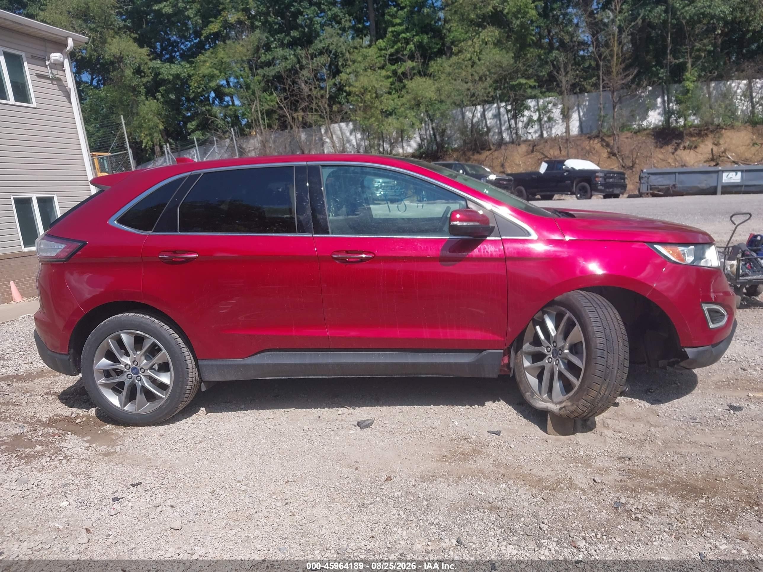 2015 Ford Edge Titanium Red vin: 2FMTK4K8XFBB44627