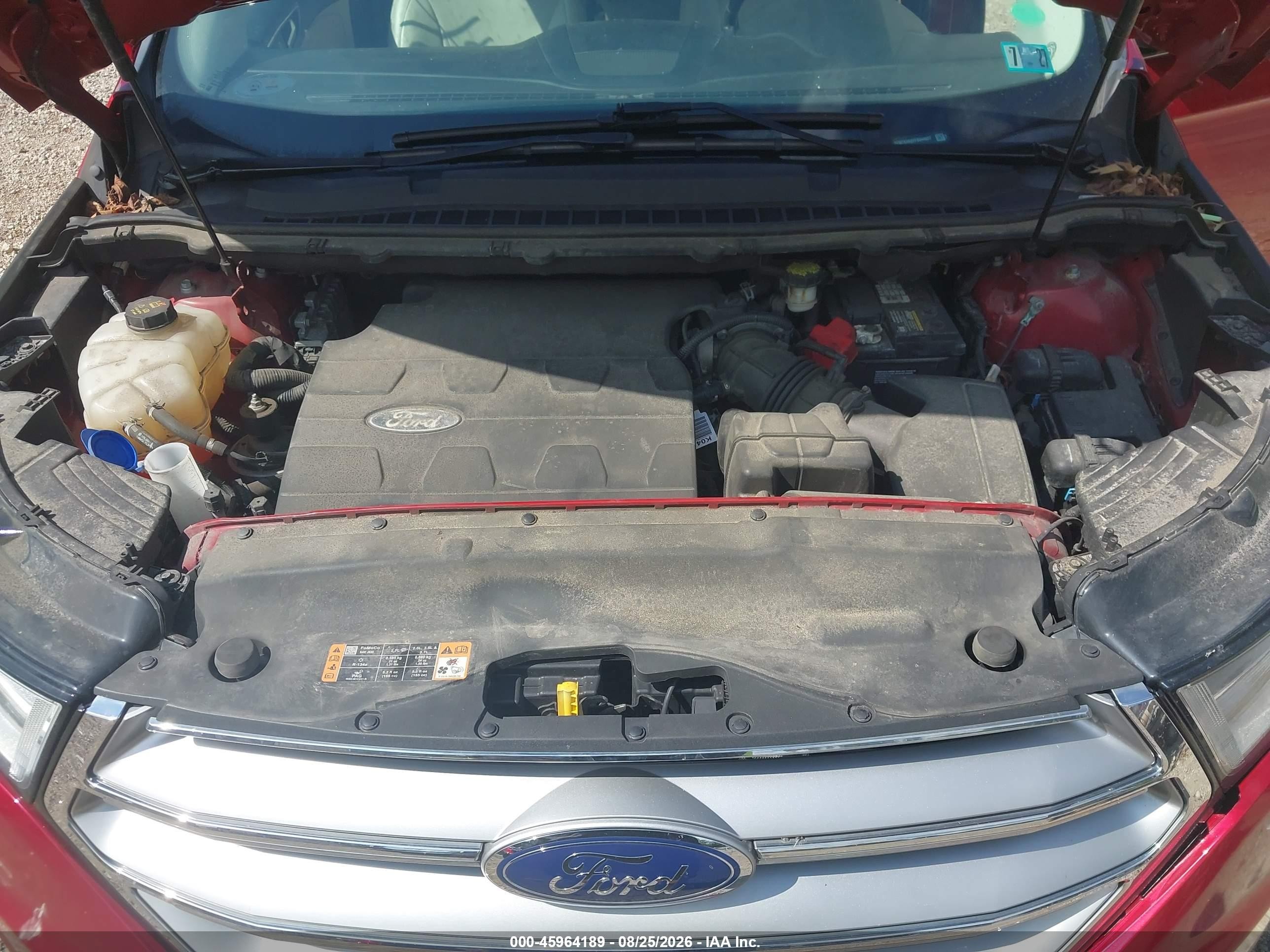 2015 Ford Edge Titanium Red vin: 2FMTK4K8XFBB44627