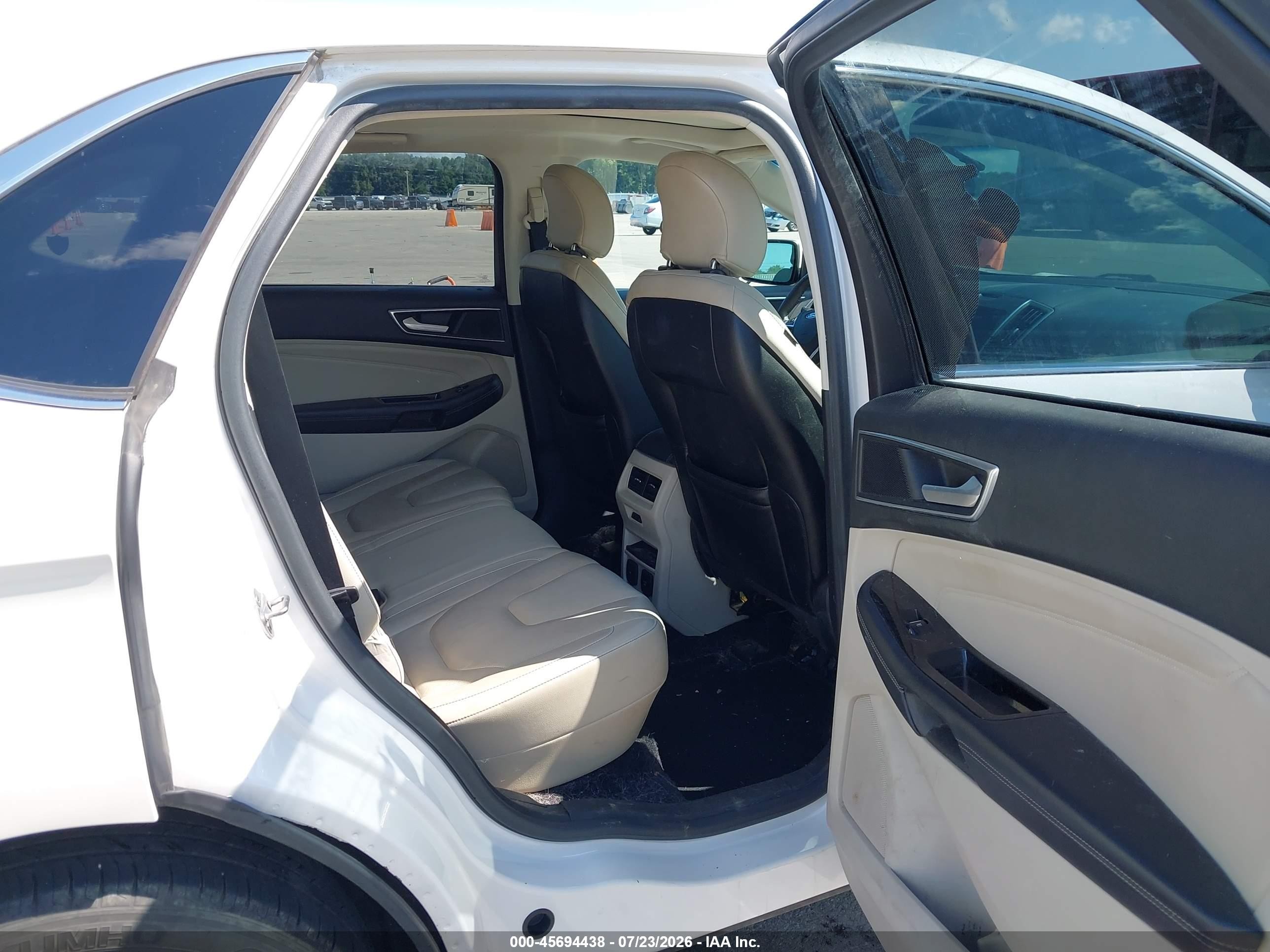 2015 Ford Edge Titanium White vin: 2FMTK4K8XFBC02929