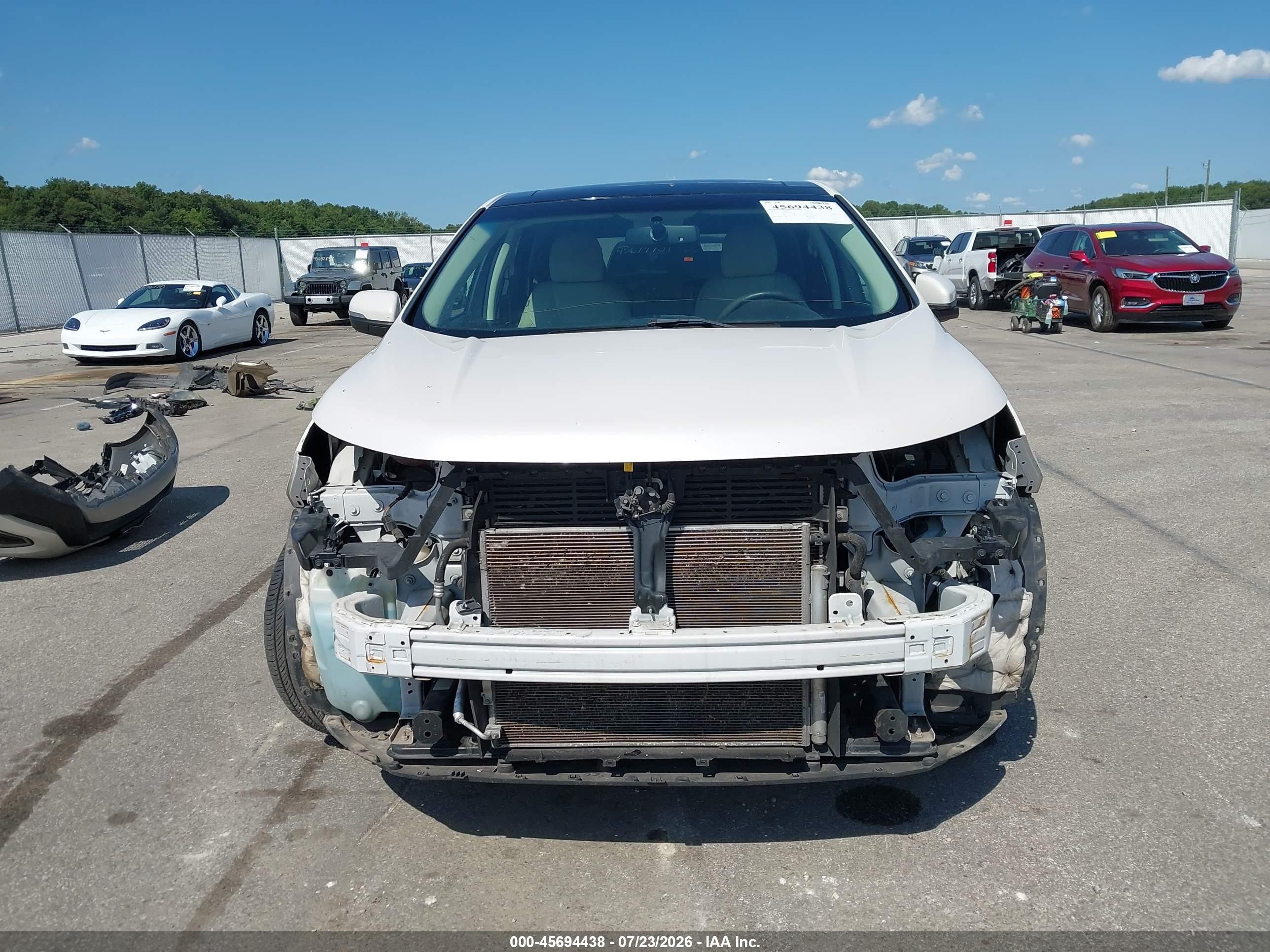 2015 Ford Edge Titanium White vin: 2FMTK4K8XFBC02929