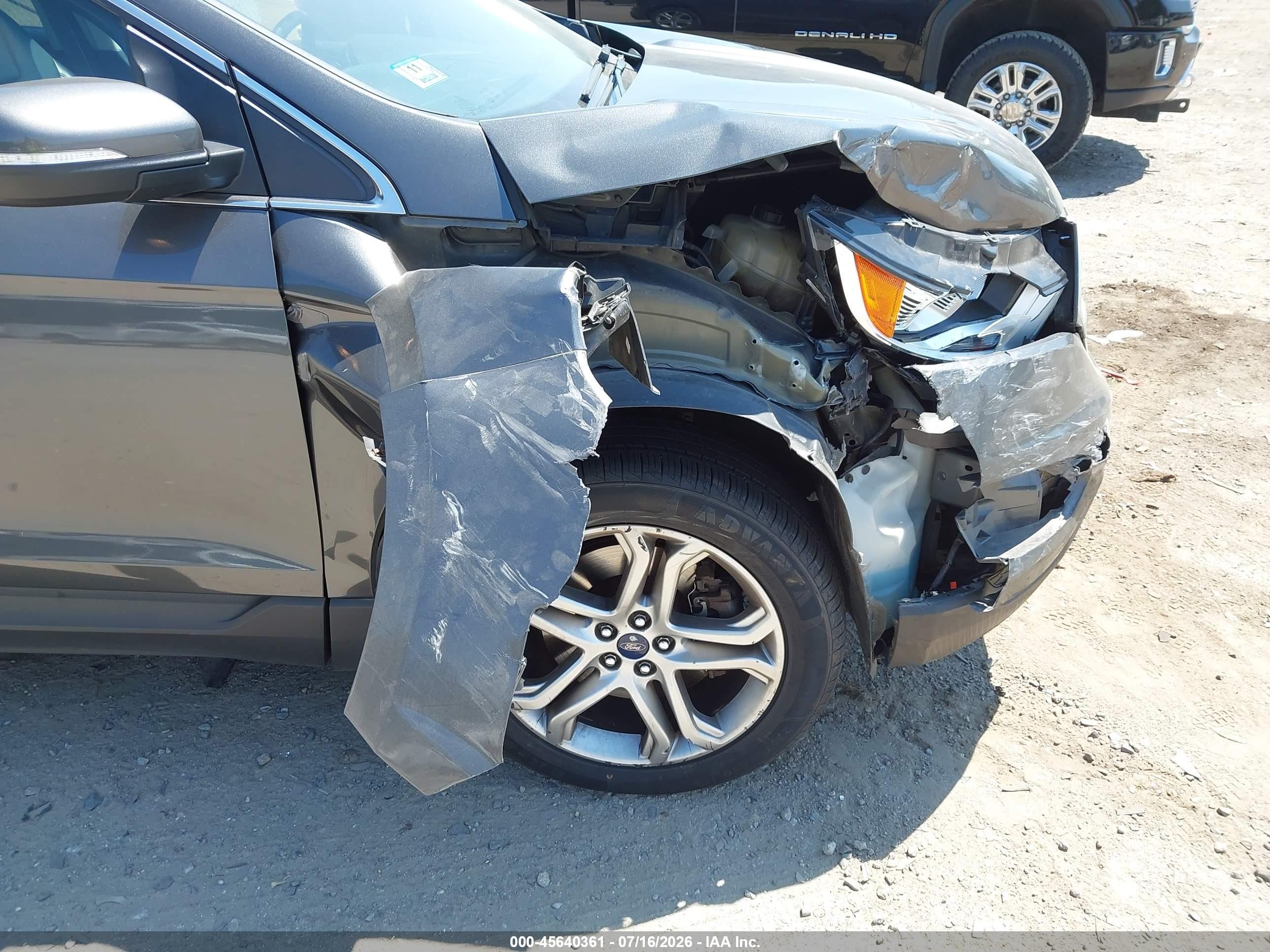 2015 Ford Edge Titanium Gray vin: 2FMTK4K90FBB29126