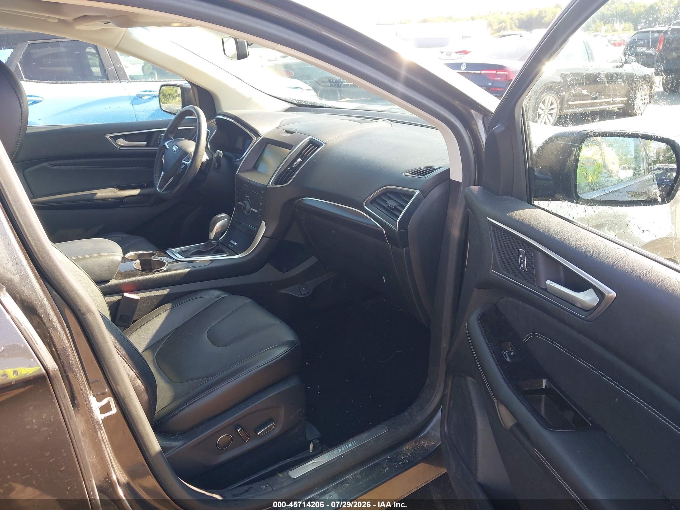 2015 Ford Edge Titanium Серый vin: 2FMTK4K90FBB64779