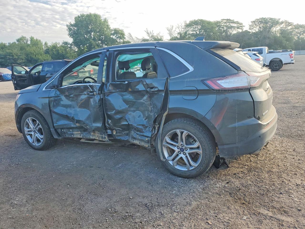 2015 Ford Edge Titanium Gray vin: 2FMTK4K91FBB52334
