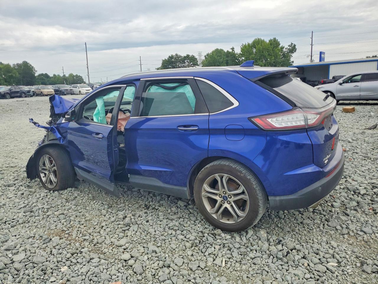 2015 Ford Edge Titanium Blue vin: 2FMTK4K92FBB10190