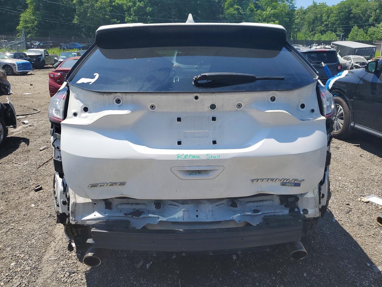 2015 Ford Edge Titanium White vin: 2FMTK4K92FBB40614
