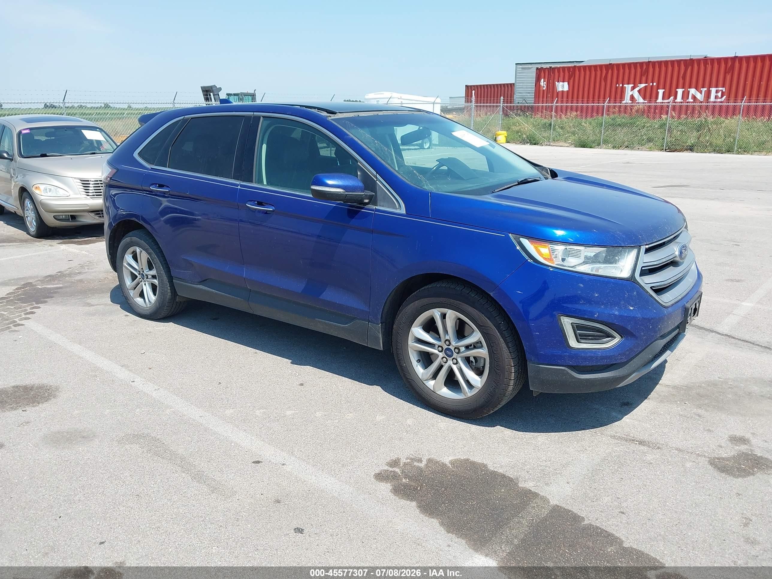 2015 Ford Edge Titanium Blue vin: 2FMTK4K92FBB65982