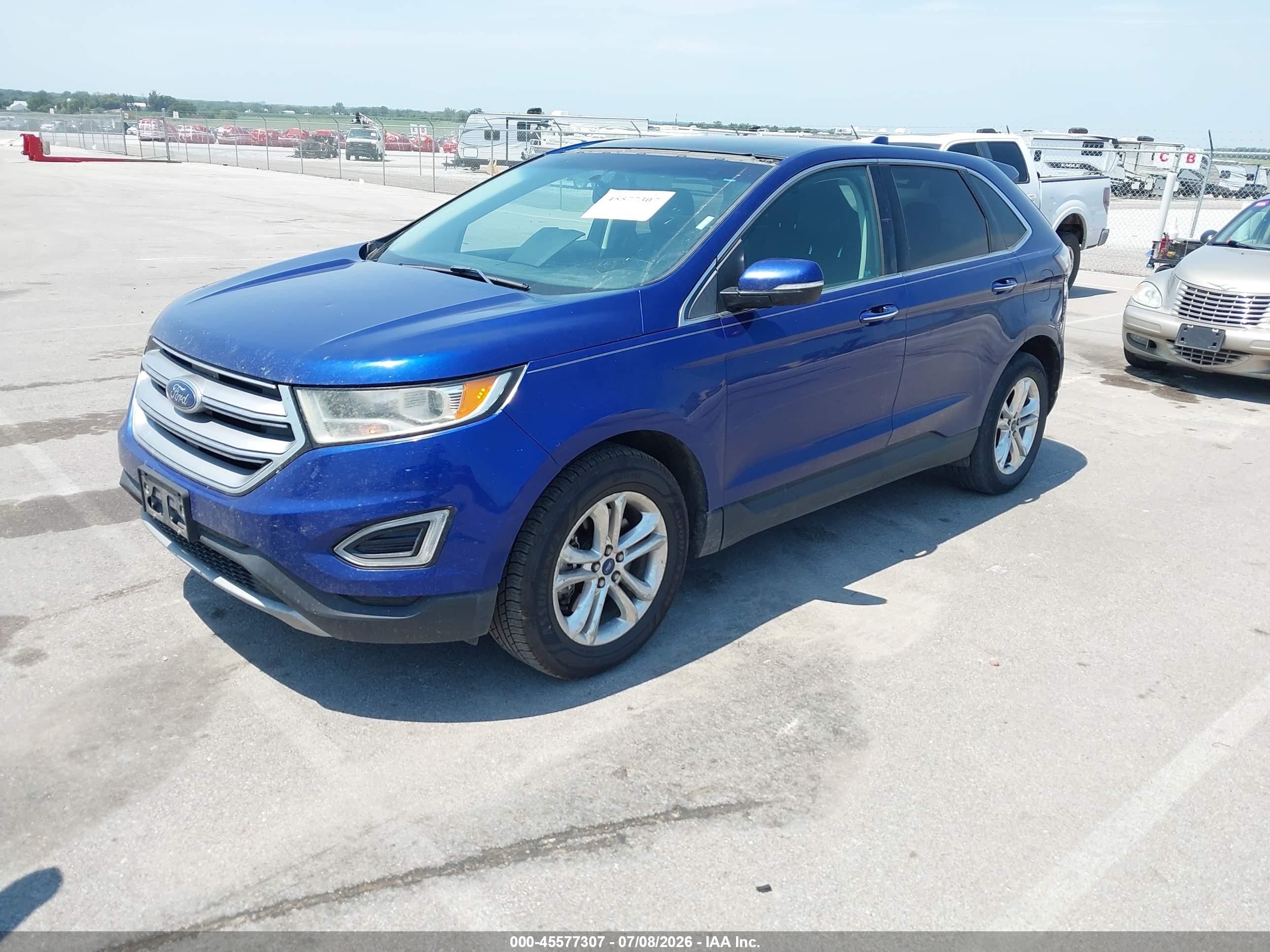 2015 Ford Edge Titanium Blue vin: 2FMTK4K92FBB65982