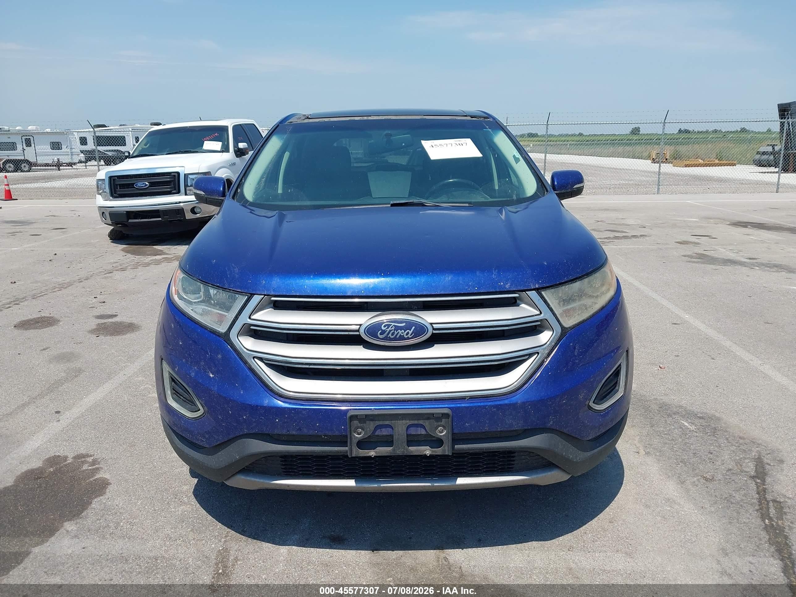 2015 Ford Edge Titanium Blue vin: 2FMTK4K92FBB65982